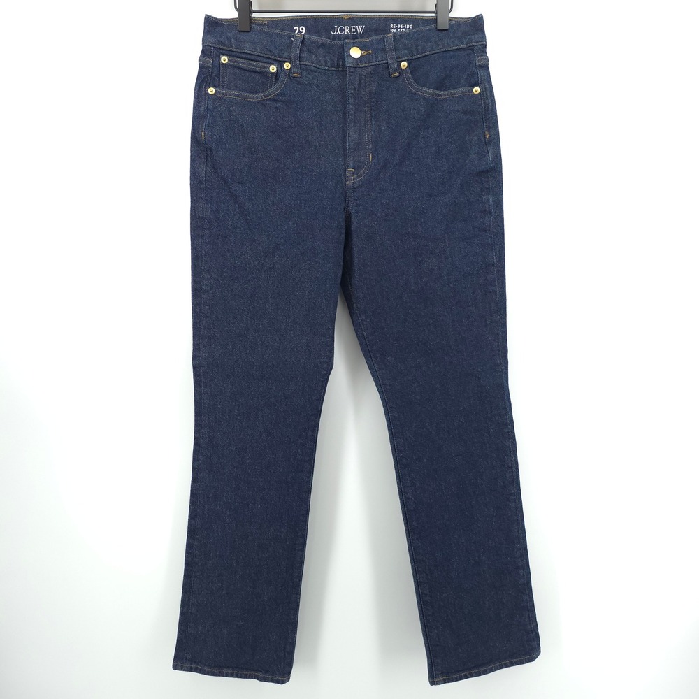 J.Crew Womens Jeans '96 Straight 29 Dark Indigo Blue High Rise Classic‎ Denim